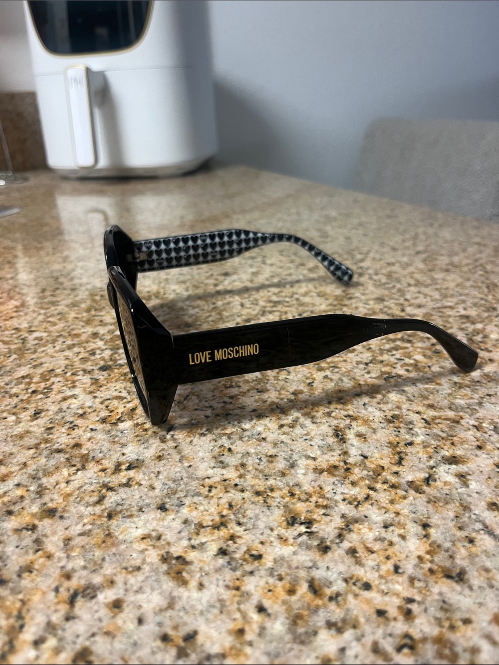 Love Moschino Black Sunglasses with Gold Logo